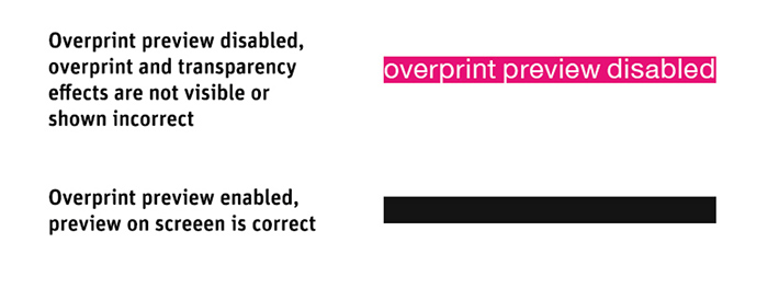 Overprint mark